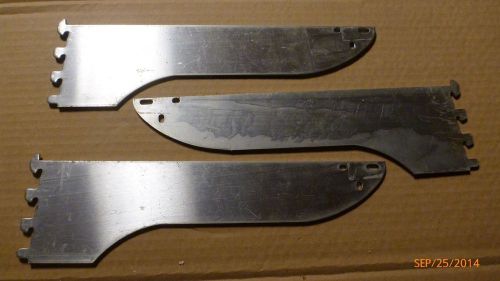Lot of 5 12&#034; Knife Shelf Bracket 400 Series Shelf Chrome 3pcs Gold 2pcs