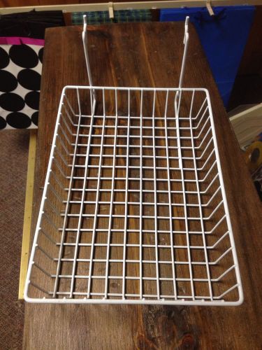 4 slatwall wire basket shallow - 9 1/2wide 12 1/2 front to bake and 2 deep for sale