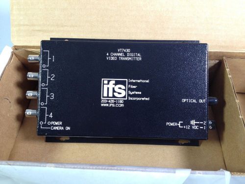 GE Security IFS VT7430, 4 Channel Digital Video Transmitter, SM Laser, 1 Fiber