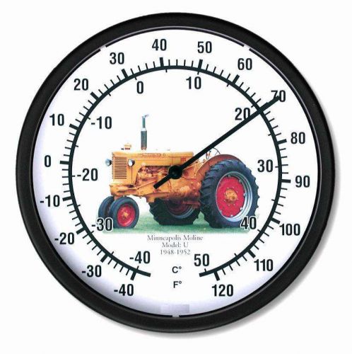 New MINNEAPOLIS MOLINE 10&#034; Round Thermometer TRACTOR Model U Years 1948 - 1952