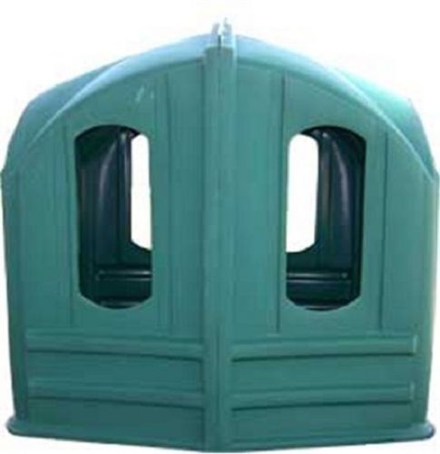 Hay hut round bale feeder green for sale
