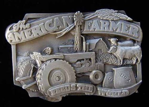 AMERICAN FARMER FEEDS THE WORLD BELT BUCKLE! BUCKLES