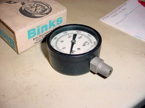 Binks air pressure gauge 200 psi airless paint spray gun part no. 83-2744 NOS