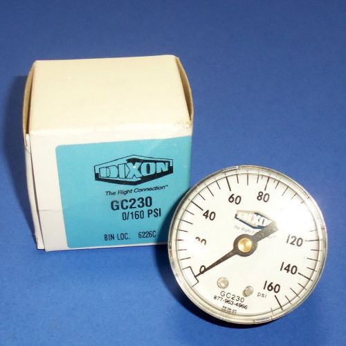 Dixon 2&#034; face 160 psi 1/4&#034; npt pressure gauge, gc230 nib for sale