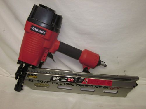 Used Husky 21 Degree 3.5&#034; Framing Nailer Model#HFR2190 Woodworking Carpentry