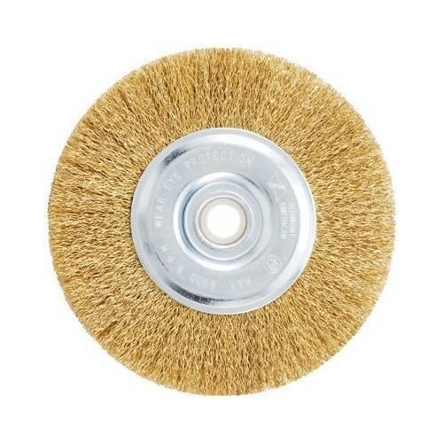 Vermont American 16801 6-Inch Course Brass Wire Wheel Brush with 1/4-Inch Hex