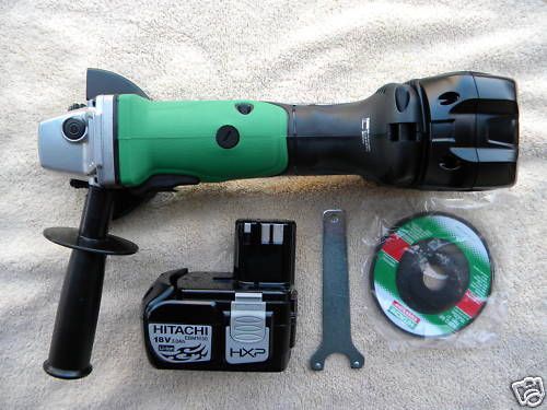 New hitachi 18v g18dl cordless angle grinder, 2 ebm1830 batteries 18 volt for sale