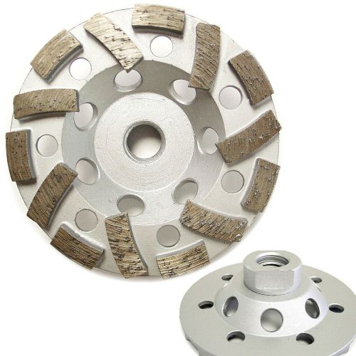 4pk 4” premium fan style concrete diamond grinding cup wheel 5/8&#034; - 11 threads for sale