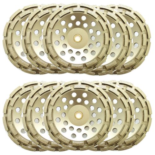 10pk 7” standard double row concrete grinding cup wheel for angle grinder for sale