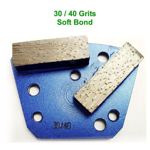 Trapezoid concrete grinding shoe plate - 30/40 grit soft bond for sale