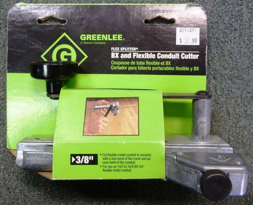 GREENLEE 1940 3/8&#034; Flex Splitter® BX and Flexible Conduit Cutter, Brand New