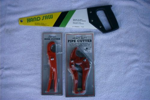 Pvc/abs hand saw, pipe cutter, hose cutter lot 3 tools bonus! for sale