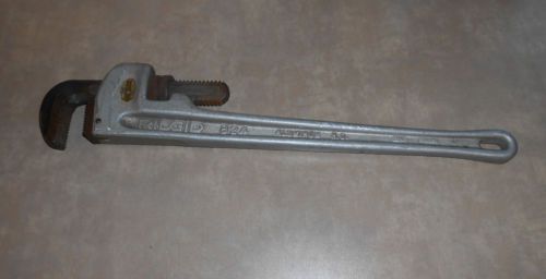 RIDGID 24&#034; ALUMINUM H.D. 824 PIPE WRENCH MADE IN USA
