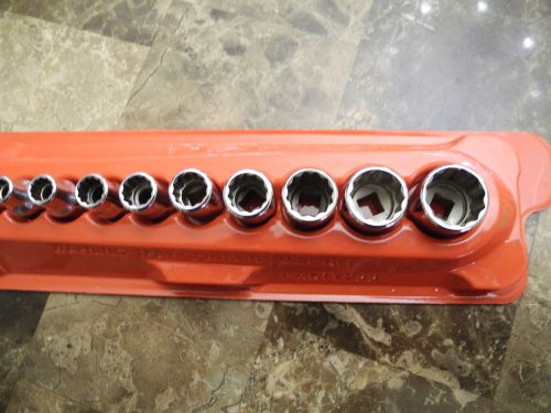 Snap on 10 piece standard socket set 1/4&#034; drive sizes 3/16&#034; - 9/16&#034; 6 point for sale