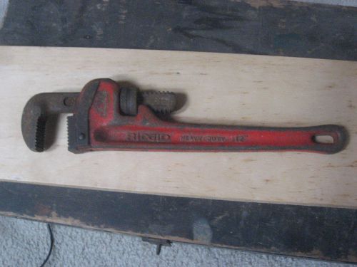 Ridgid 12 heavy duty pipe wrench - 12&#034; vintage rigid for sale