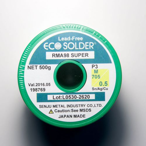 1.1 lb. SENJU SMIC Lead-free Solder Wire ECO Solder RMA98 SUPER Flux Cored 0.5mm