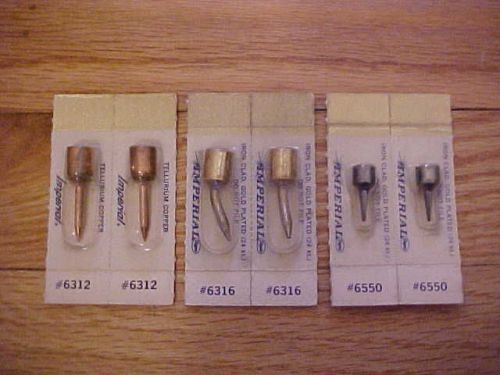 Ungar imperial 6 pcs. thread-on soldering tips - 6312 - 6316  - 6550 - nos. for sale