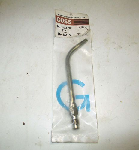 Goss Acet-O-Lite Acetylene Torch Tip No. BA-3