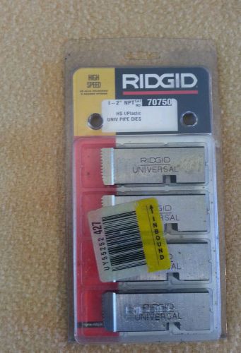 Ridgid 1-2&#034; Universal Pipe Dies 70750 High Speed For Plastic NEW Made in USA