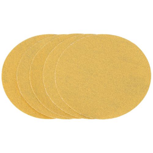 5&#034; 80 grit sanding discs 5 pieces, aluminum oxide abrasive, c-weight paper back for sale