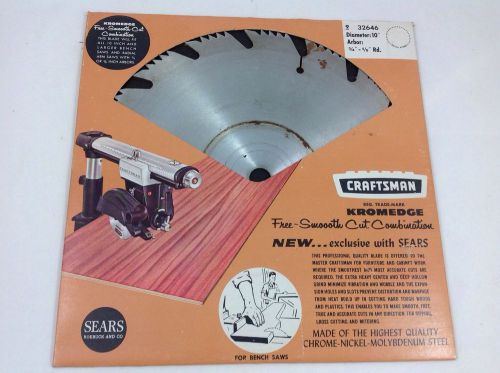 Sears Craftsman Kromedge Free And Smooth  Cut Combination Blade 10&#034;