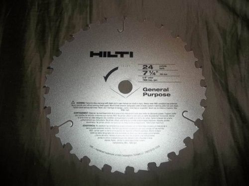 Hilti circular saw blade- gp - 7 1/4&#034;  new for sale