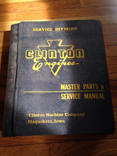 Clinton Engines Master Parts and Service Binder Briggs Manuals In It