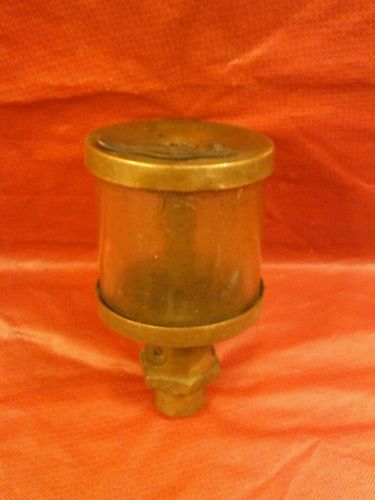 Antique G R Essex Brass Core Hit Miss Gas Steam Engine Brass Cylinder Oiler 