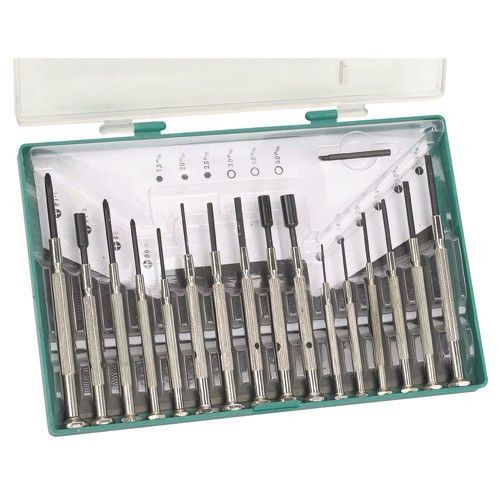 Tool set precision screwdriver set 16 pieces, carbon steel, black oxide shafts for sale