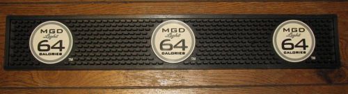 MGD Light 64 RUBBER BAR RAIL MAT! 3 3/8&#034; X 20 1/2&#034; WIDE Man Cave Restaurant Pub