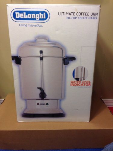 Delonghi stainless steel urn percolator coffee maker 20-60 cup dcu62 / exc cond for sale