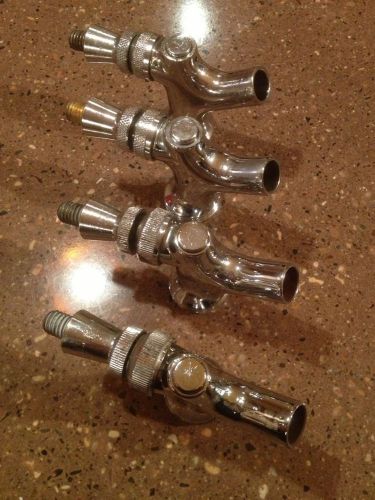 4 Used  Beer Faucets For Tower Or Kegerator Shank