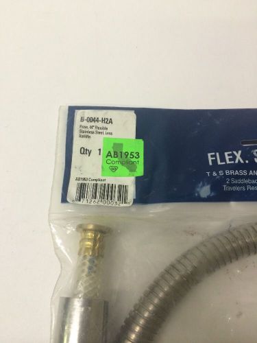 T&amp;S B-0044-H2A 44&#034; Flexible Stainless Steel Hose, Less Handle