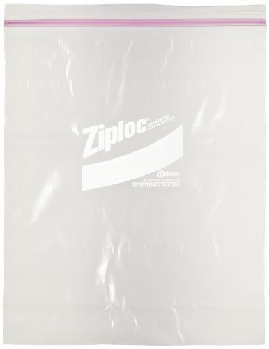 DIVERSEY 94605 Commercial Resealable Freezer Bag, Zipper, 2 Gal, 13 X 15-1/2,