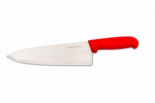 8&#034; columbia cutlery chef knife - red handle - brand new and very sharp! for sale