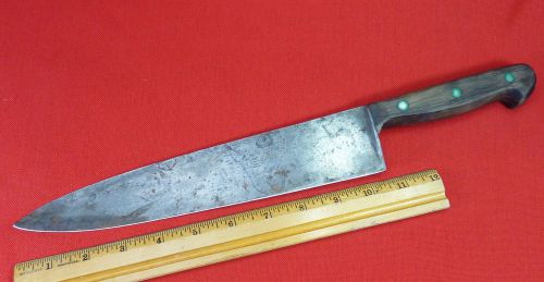Vintage KNIFE GUSTAV EMIL ERN Solingen Germany, 10 1/2 &#034; Blade  B-Block&amp;Cleaver LOGO