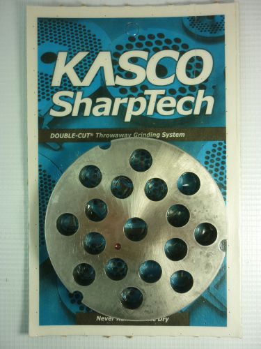 KASCO SHARPTECH DOUBLE-CUT MEAT GRINDER PLATE #32 1/2&#034; 12.5 MM STAINLESS STEEL