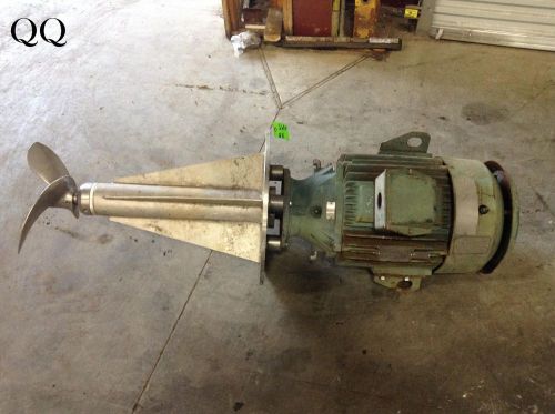 Reliance Electric 15 HP Mixer Motor w/ 14&#034; Stainless Steel Blade 670 RPM