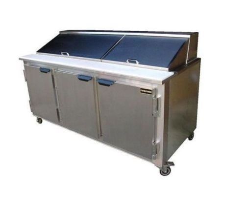 Cooltech 3 Door Refrigerated Sandwich Salad Prep Table 72&#034;