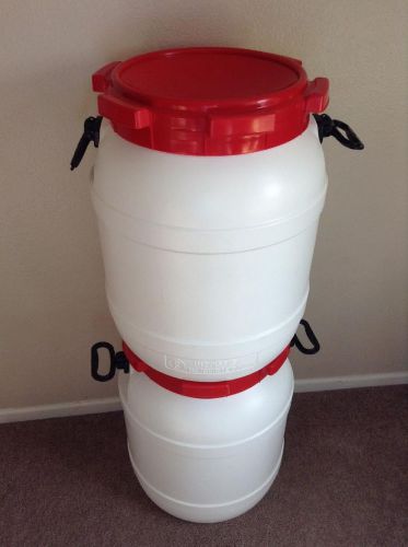 Hdpe2 two barrels screw lid food storage barrel food grade 13 gallon capacity for sale