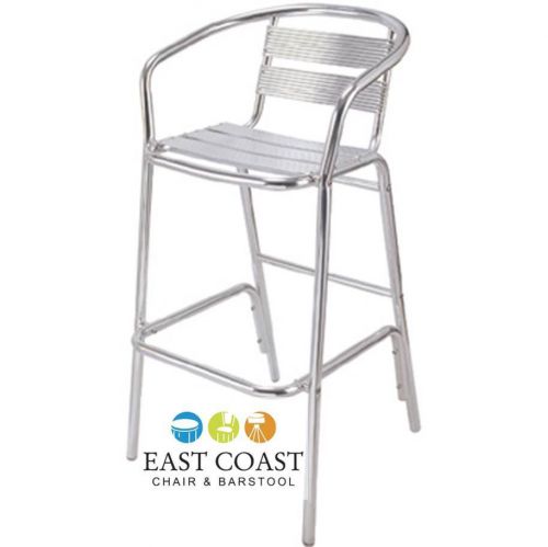 New aviator commercial outdoor aluminum ladder back bar stool for sale