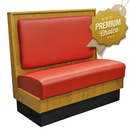 Red Single Wood Restaurant Booth Vinyl Upholstered Back &amp; Seat (KEA-814-S)