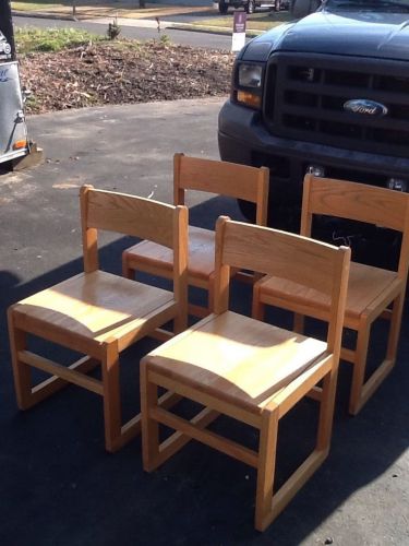 Lot 20  Hardwood Chair  natural oak  restaurant school preschool Waiting Rooms