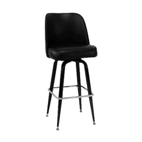 Winco bc-3k black vinyl swivel bar stool 43&#034; for sale