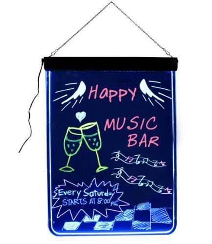 New led fluorescent illuminated writing menu signs neon eraser board special xma for sale