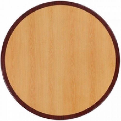 Flash Furniture TP-2TONE-30RD-GG Round Two-Tone Resin Cherry and Mahogany Table