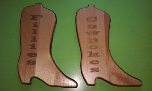 Country Western Boot Shaped Bathroom Signs