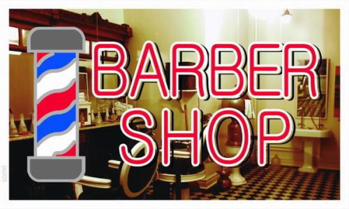 bb005 Barber Shop Pole Banner Shop Sign