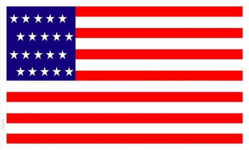 bc087 1818 USA FLAG WITH 20 STARS (Wall Banner Only)