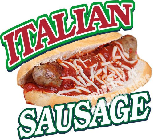 Italian Sausage Decal 8&#034; Sub Sandwich Concession Food Truck Vinyl Menu